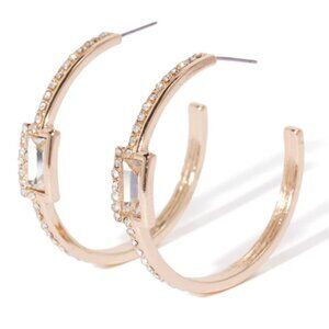 Rhinestone Hoop Earrings